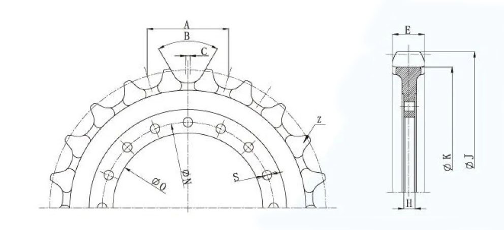 for caterpillar(cat) e320 excavator sprocket 8e9805, 5n7864, 5n7865, 8e9806, 7y 1605, 286 9821, cr5602(berco)