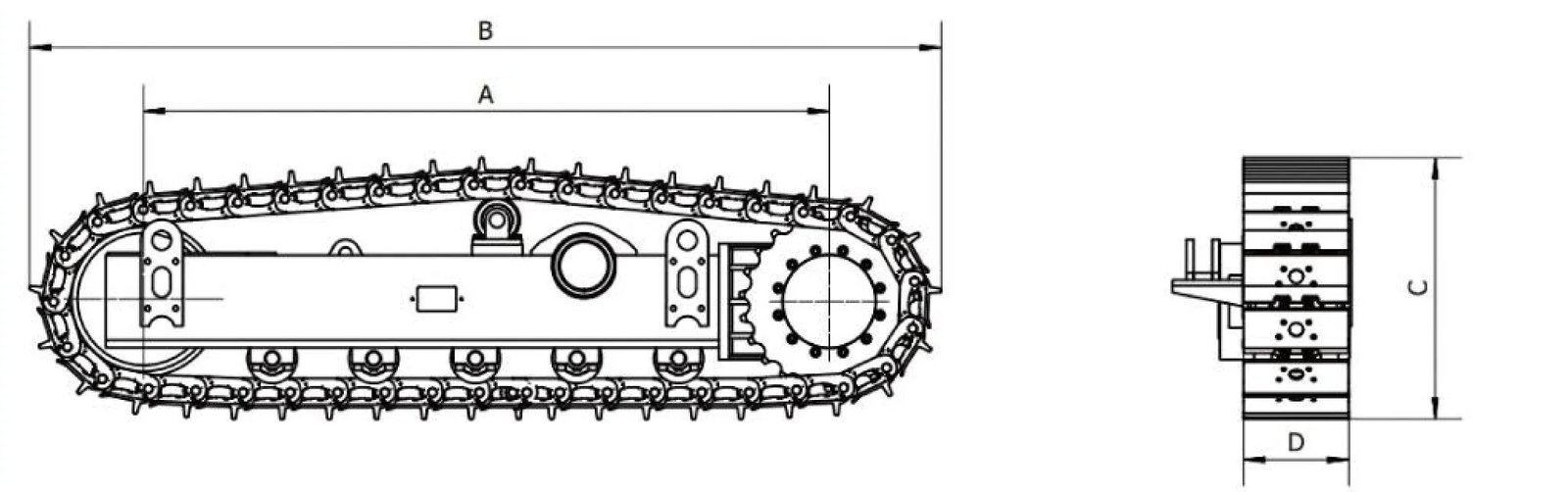 drilling rigs undercarriage dimension
