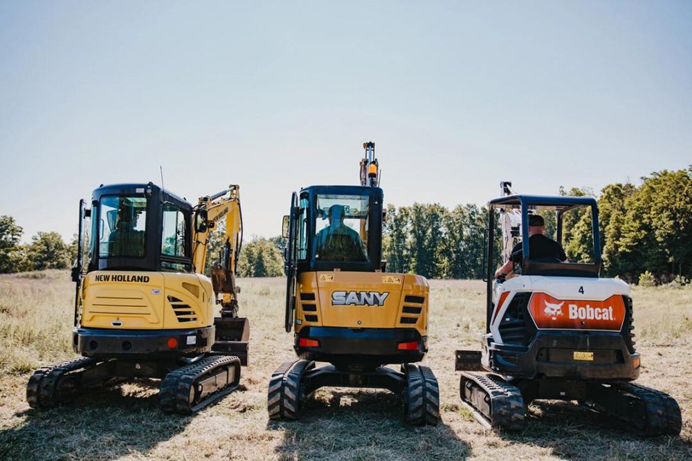 mini excavators new holland, sany, bobcat