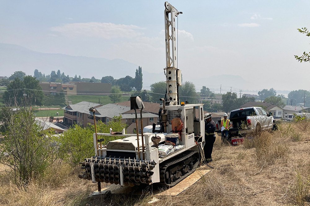 tracked drilling rigs working